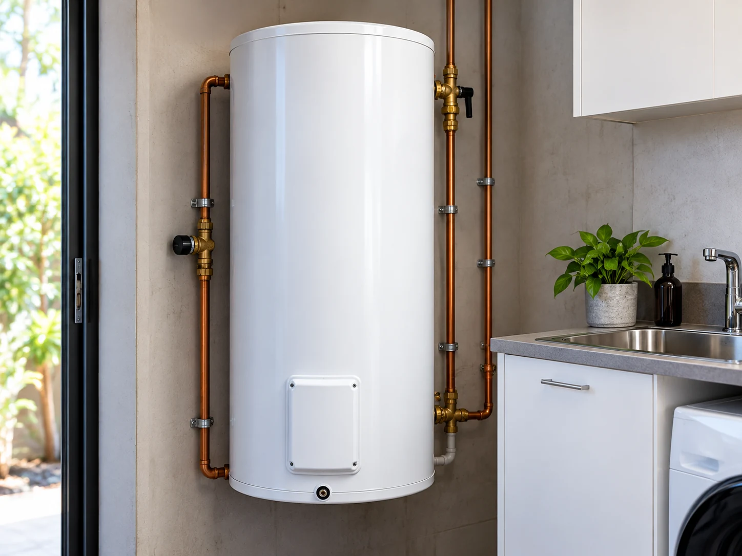 Hot Water Systems — illustrative plumbing concept